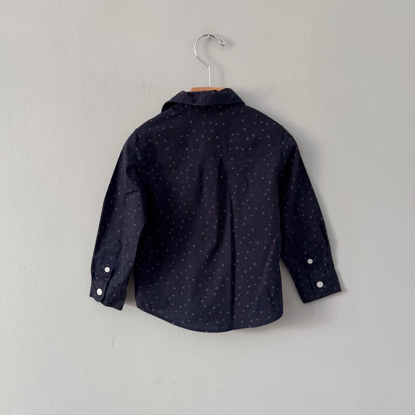 French Toast / Navy long sleeve shirt / 2T