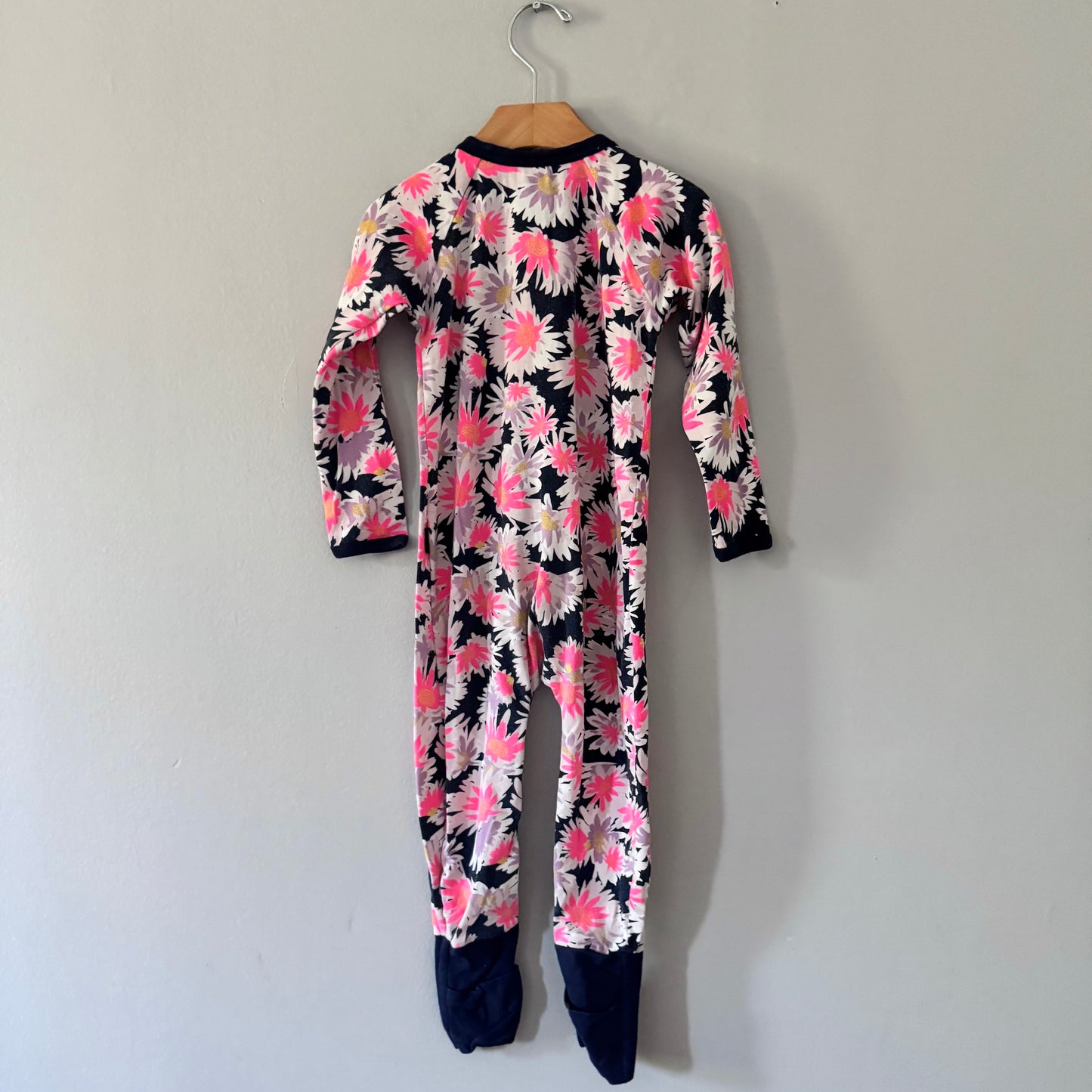 Bonds / Navy x pink flower roper / 18-24M