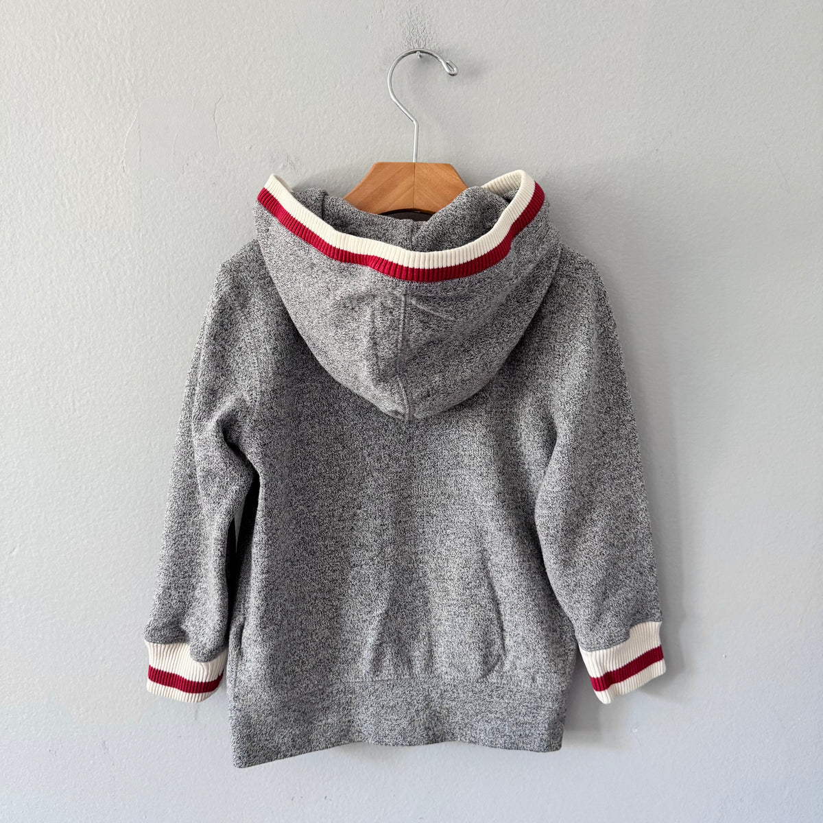 Roots cabin / Salt and pepper zip up hoodie / 4T