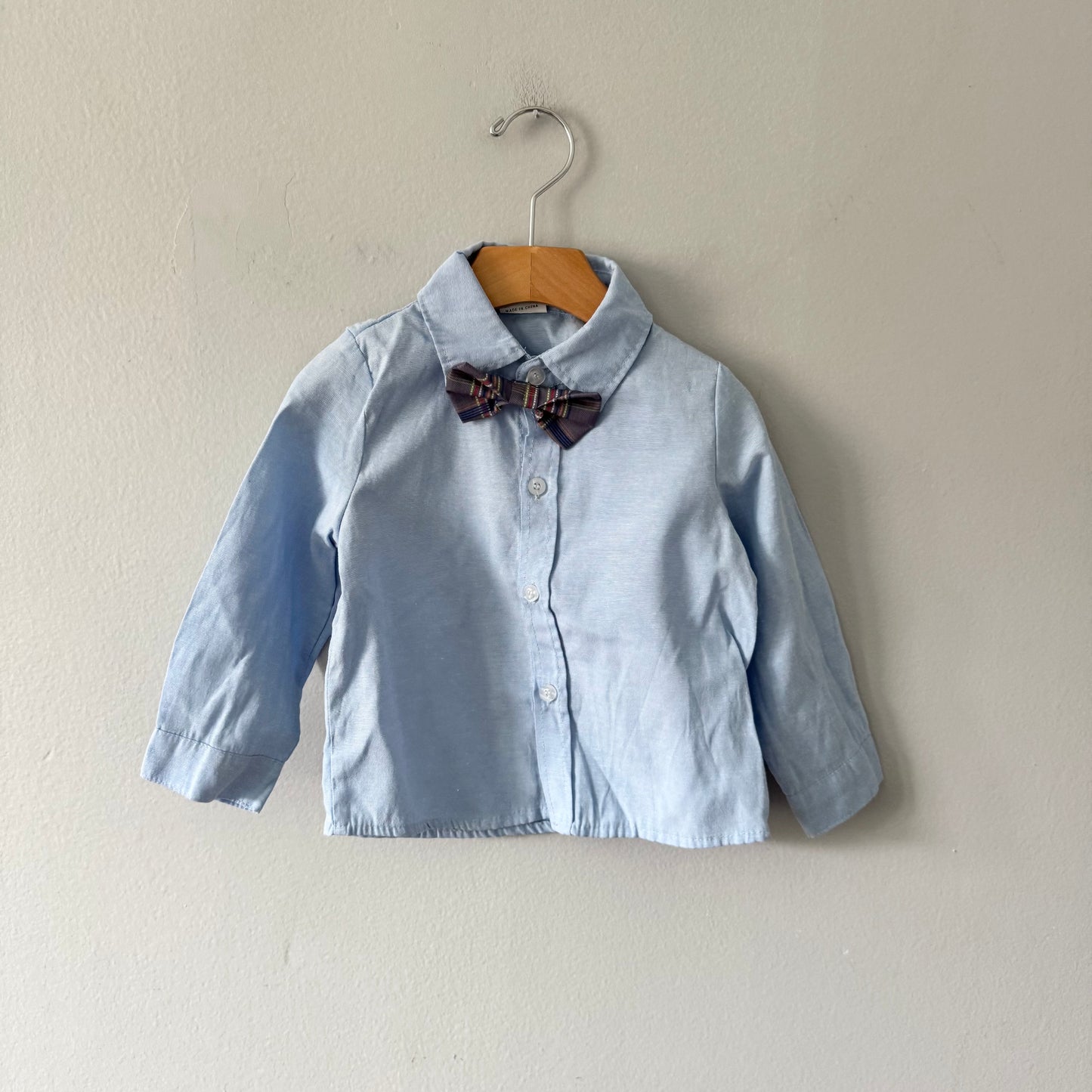 No brand / Blue shirt and navy pants set / 18-24M