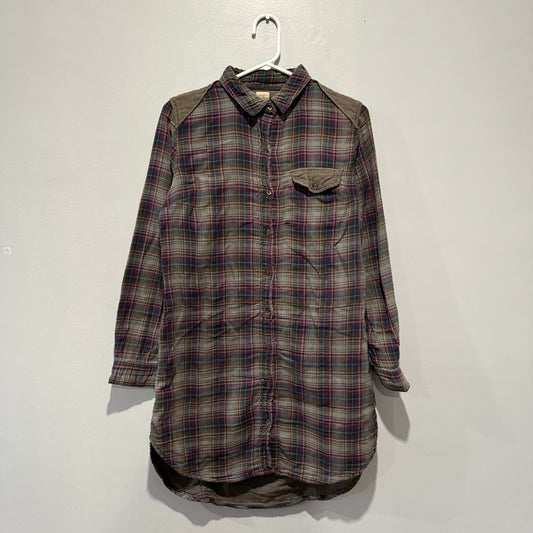 Wilfred Free / Brown checked flannel shirt dress / Women M