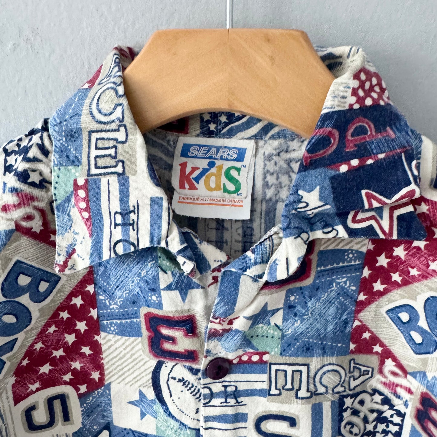 Vintage / Sears Kids short sleeve shirt / 6Y