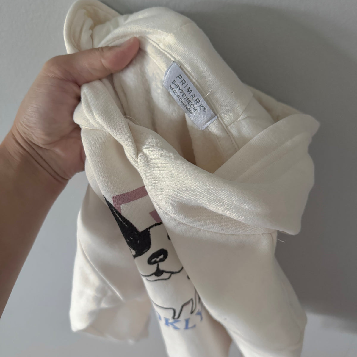 Primark / White x NYC hoodie / 5-6Y