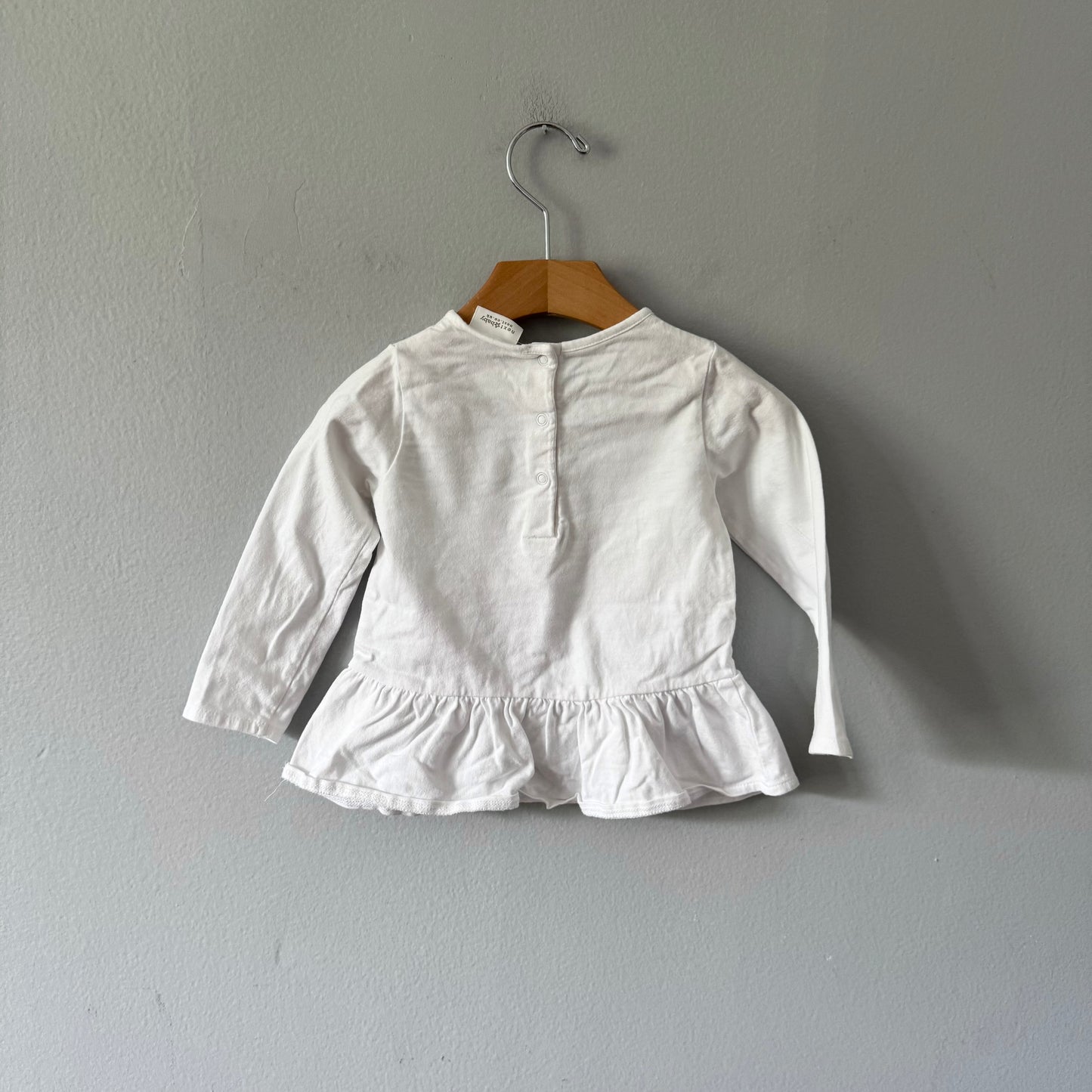 Next / White long sleeve top / 9-12M