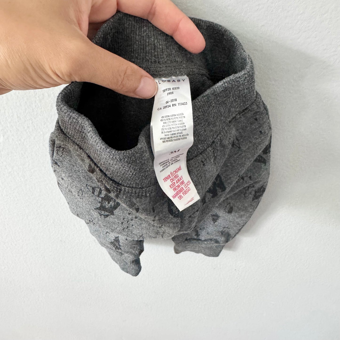 PL Baby / Dark grey crew set / 3M