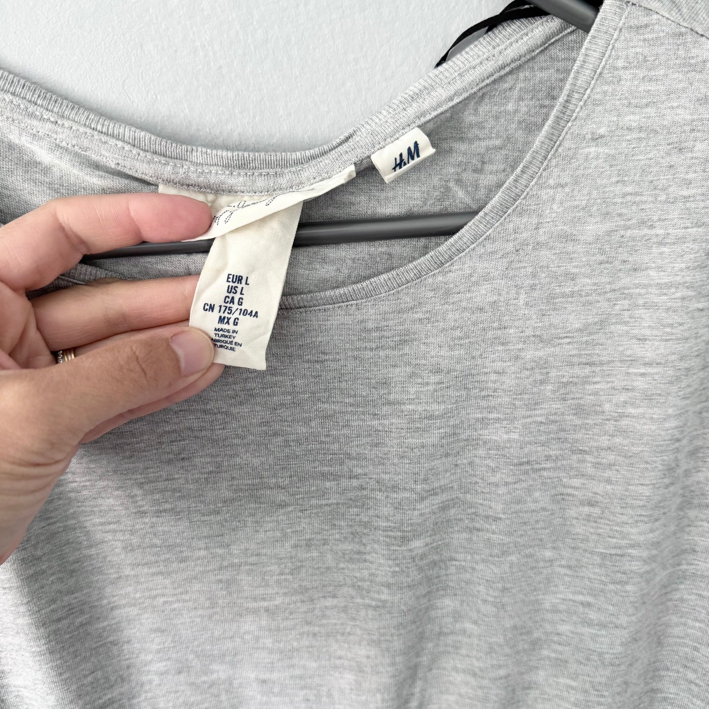 H&M / Light grey viscose dress / Women L
