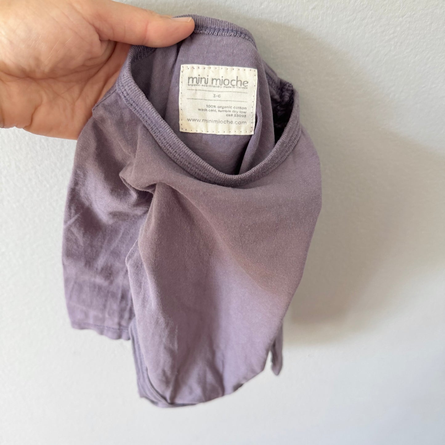 Mini Mioche / Smokey purple long sleeve onesie / 3-6M