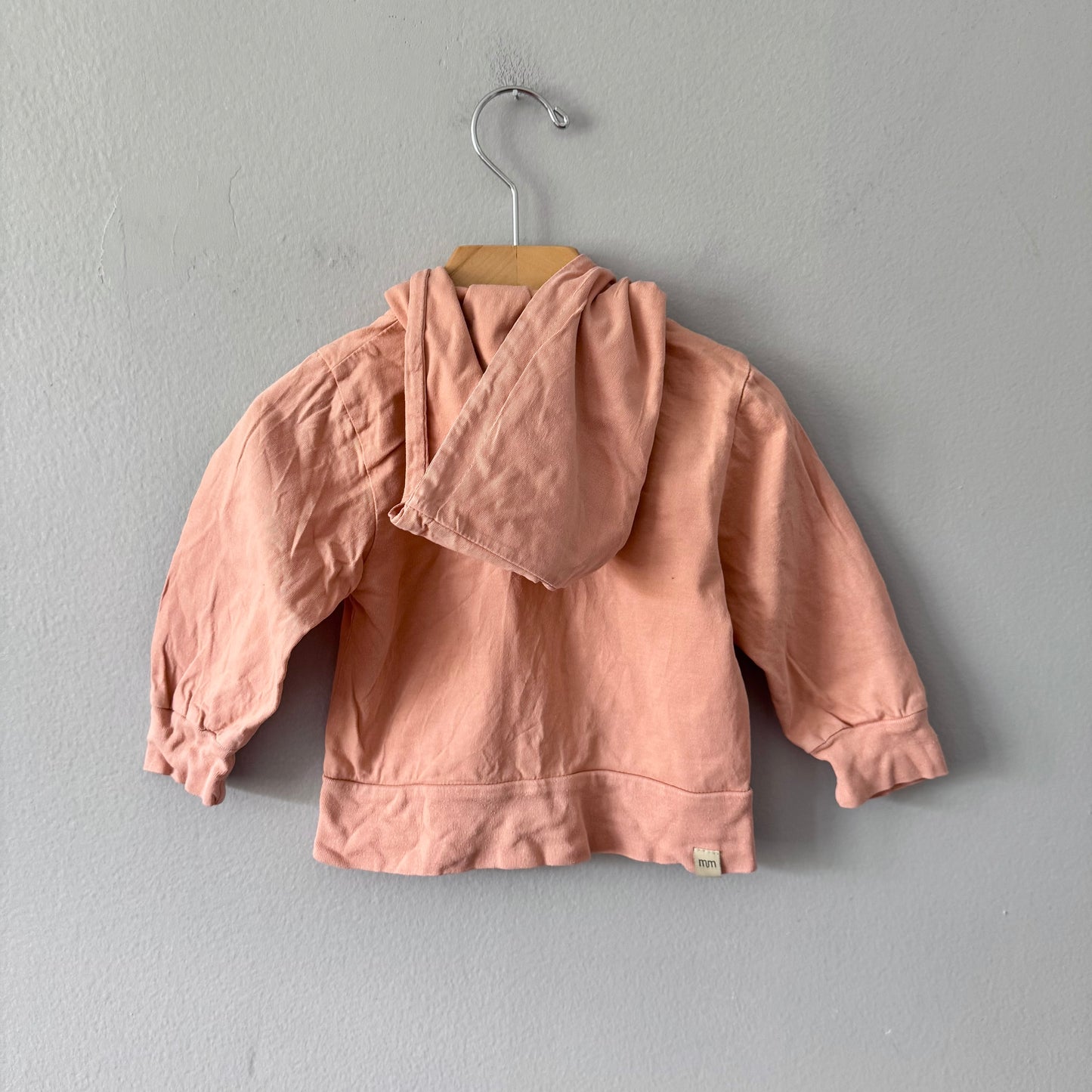 Mini Mioche / Light orange zip up hoodie / 12-18M