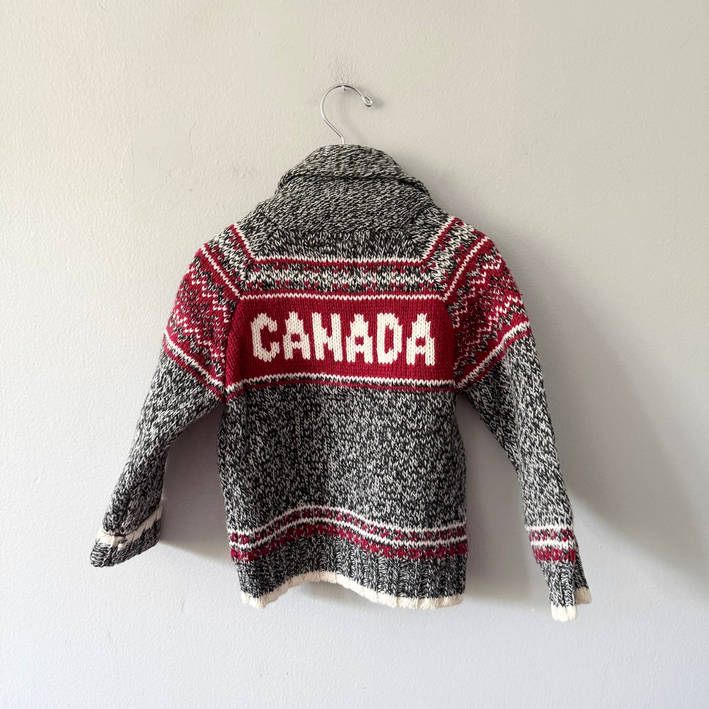 Canadiana / Zip up knit jacket / 4T