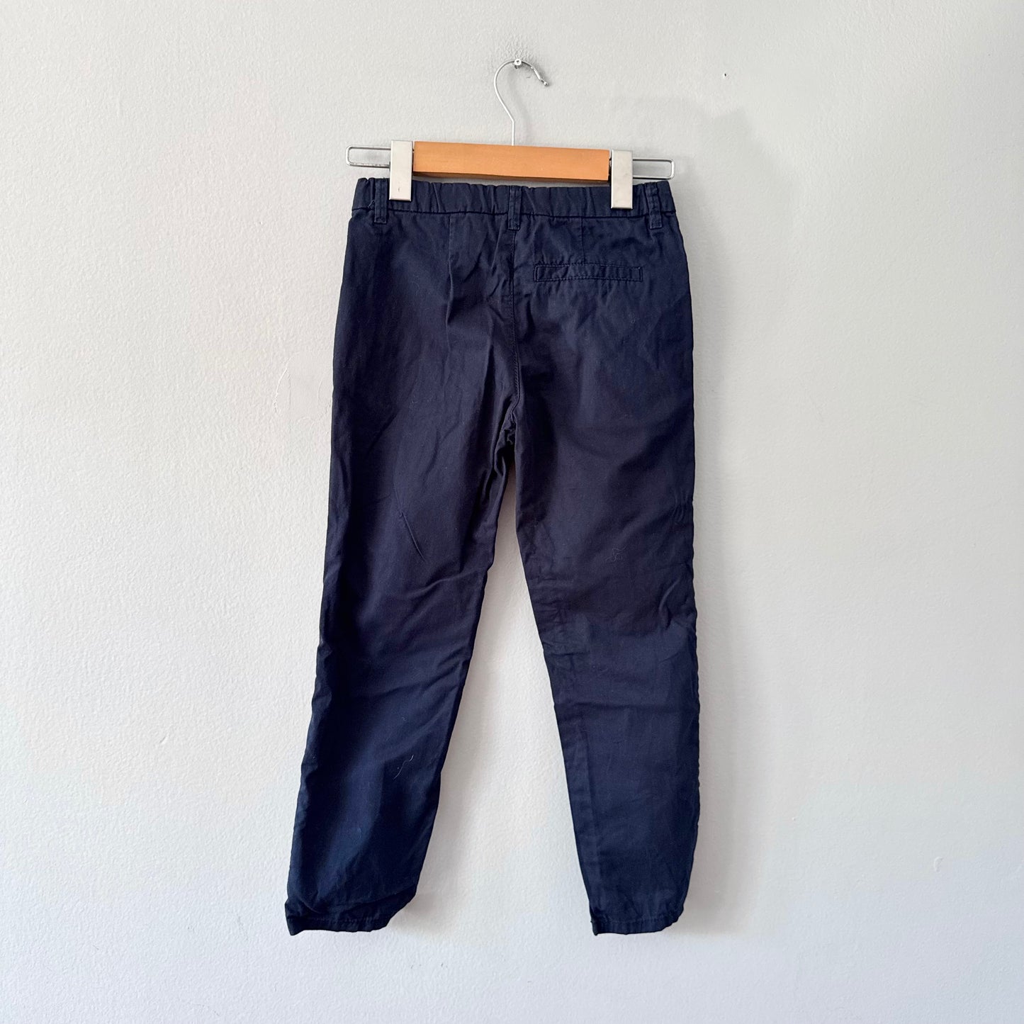 H&M / Navy thin chino pants / 6-7Y