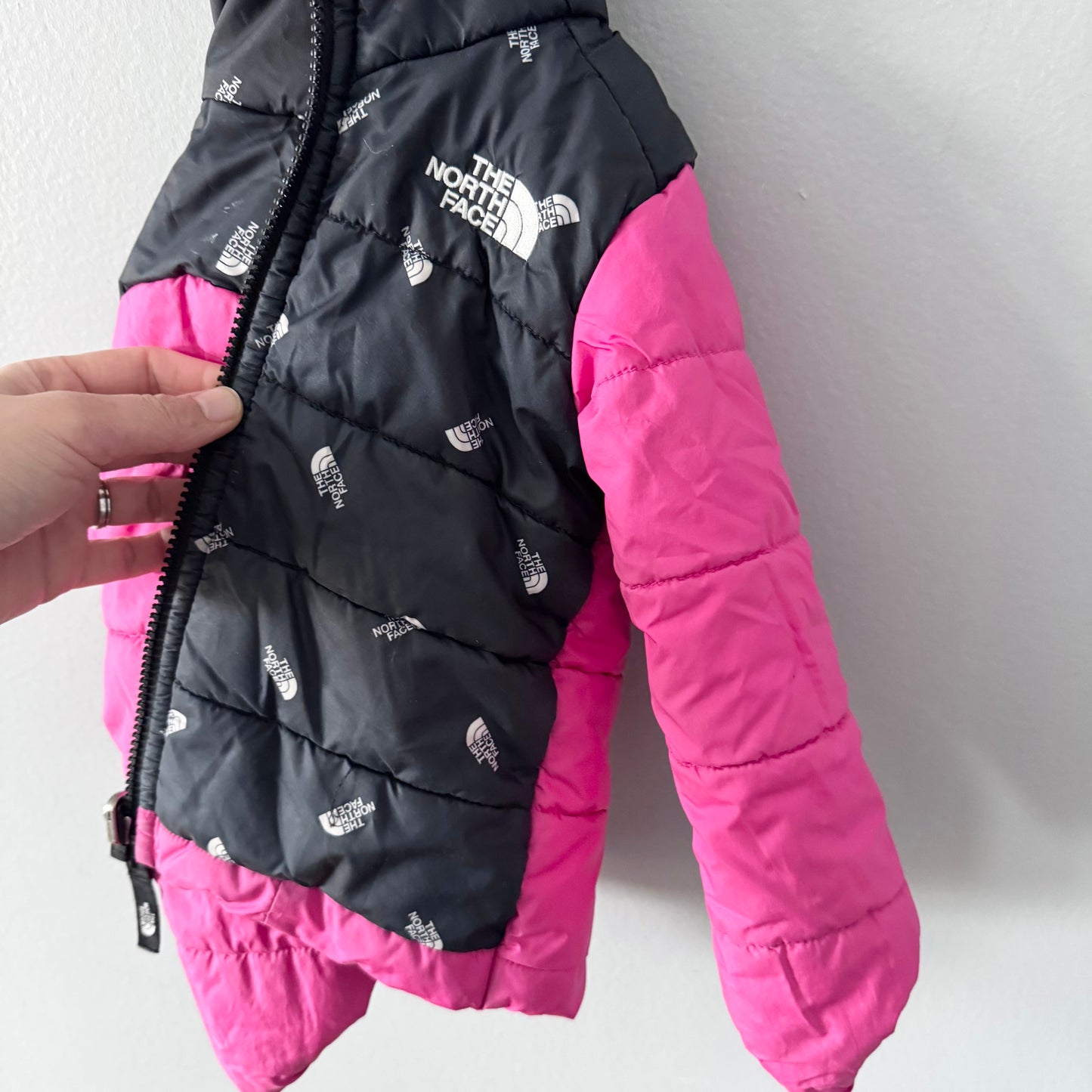 The North Face / Reversible puffer jacket - pink x black / 2T