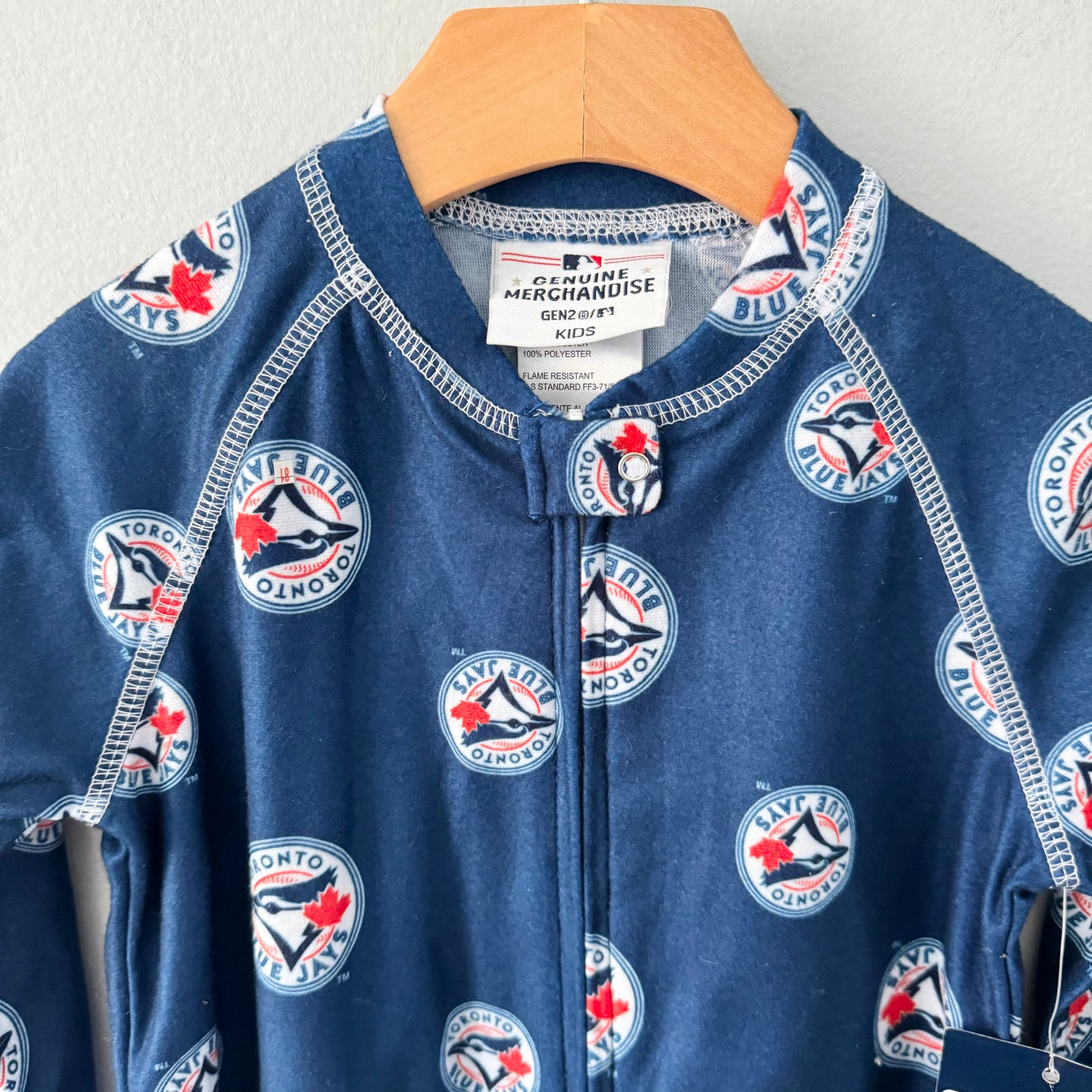 Toronto Blue Jays / Flannel Romper / 24M - New with tag