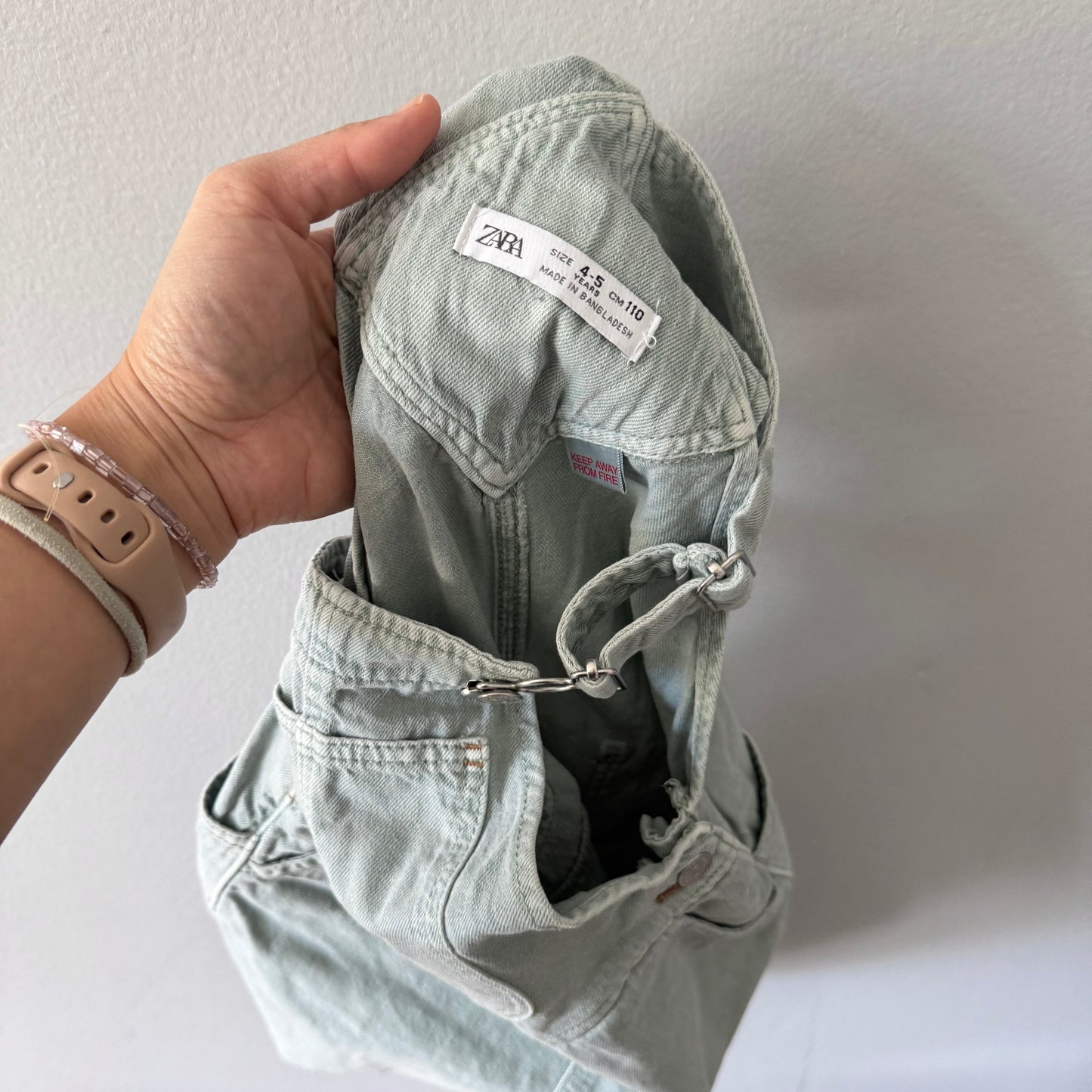 Zara / Denim overall shorts / 4-5Y