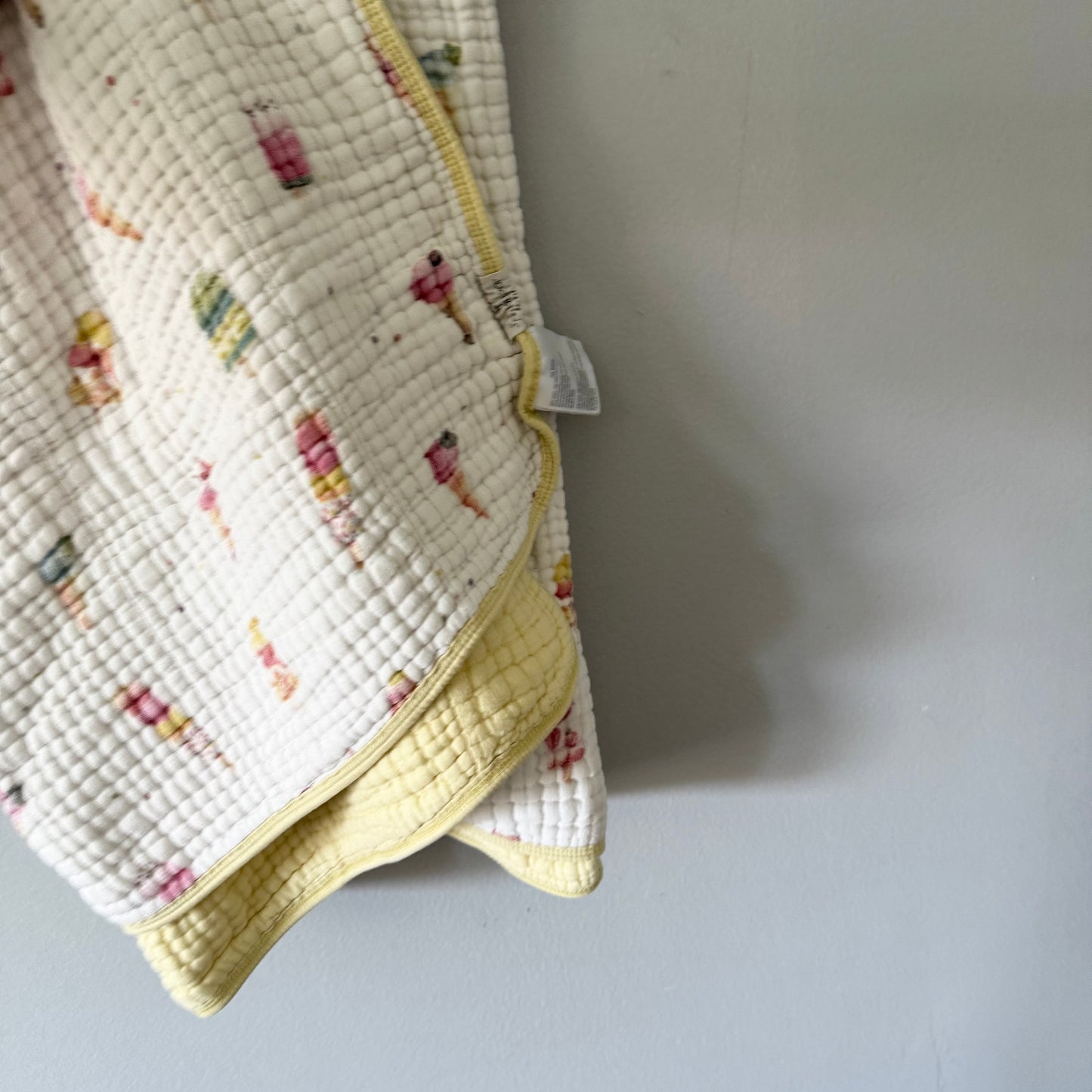 Loulou Lollipop / Muslin quilt blanket - Yellow x ice cream