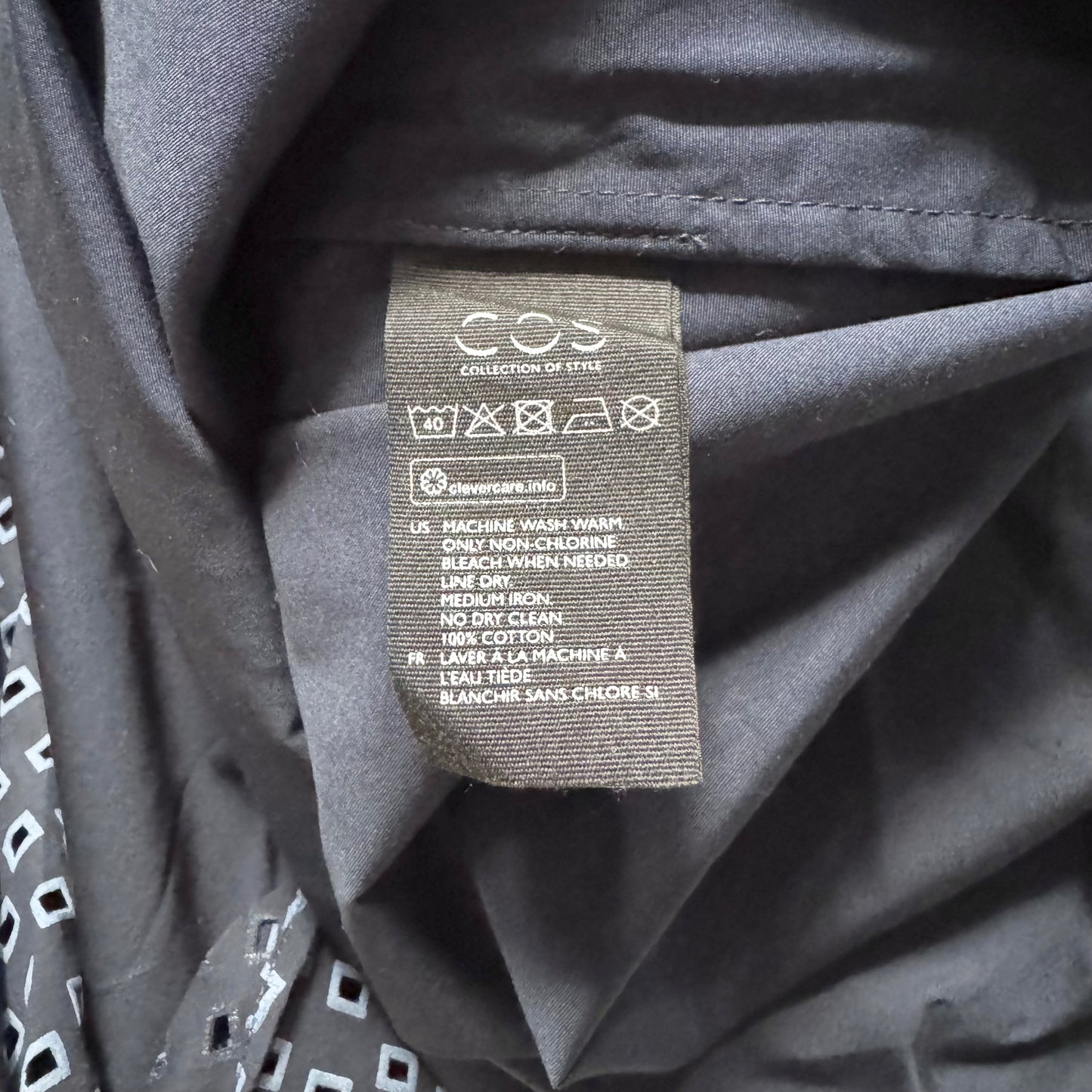 COS / Navy cotton dress / Women 12