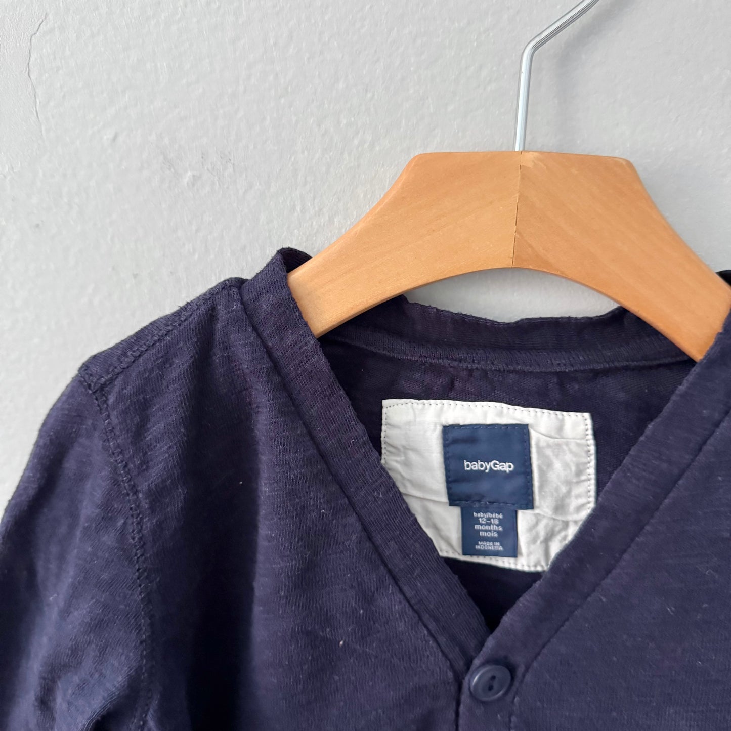 Gap / Navy cotton cardigan / 12-18M