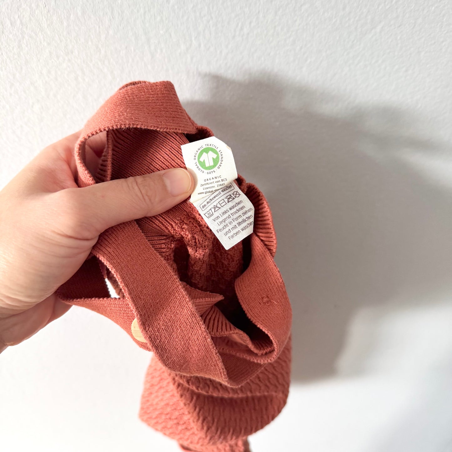 Alana / Brown cotton knit pant with strap / 0-3M(56)