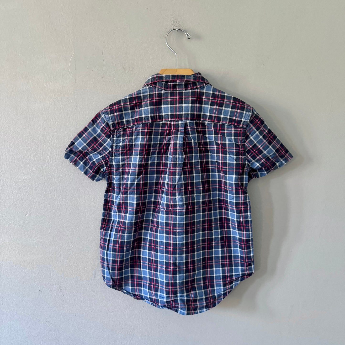 Polo Ralph Lauren / Navy blue red cotton shirt / 5Y