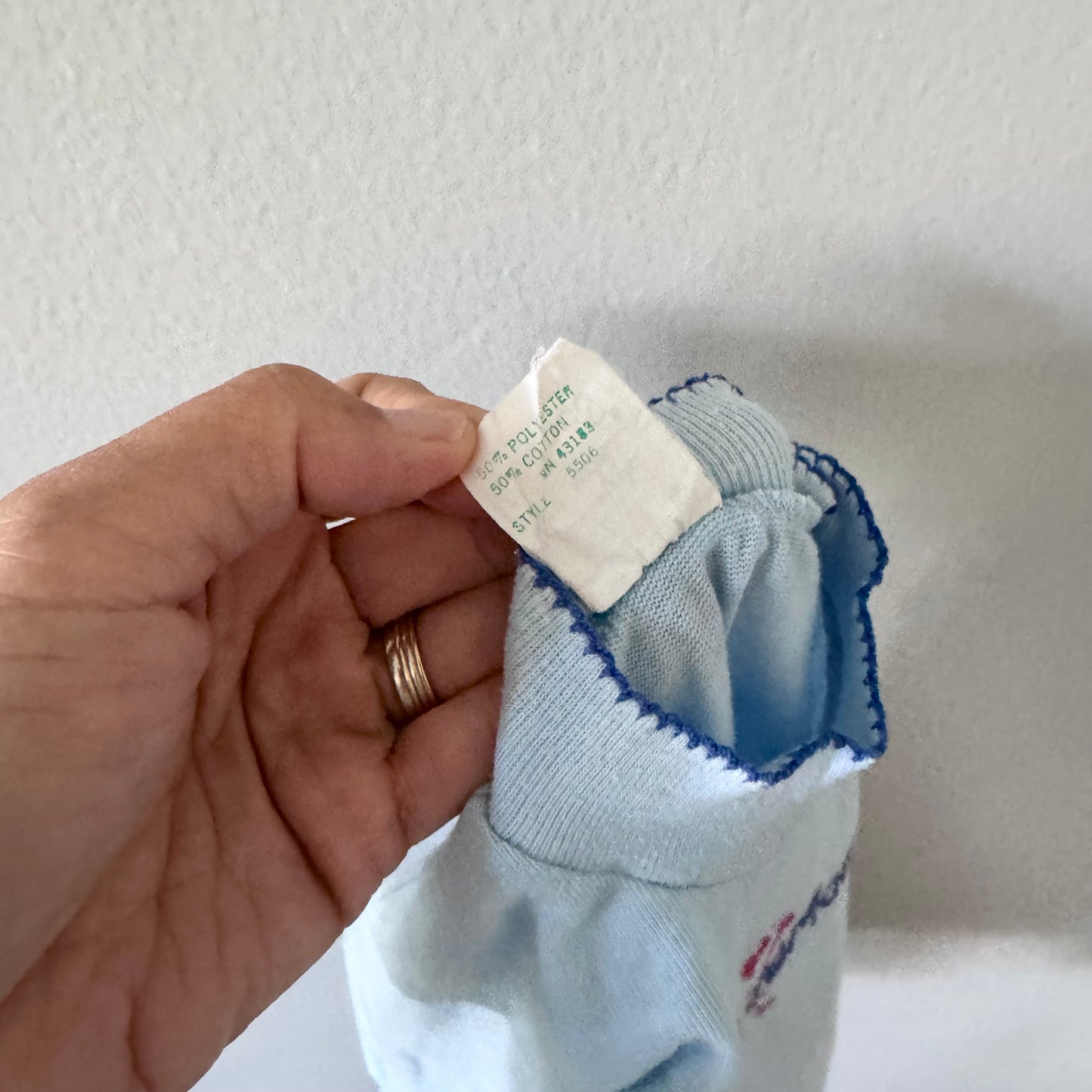 Vintage / Blue I love mommy knit top / 12M