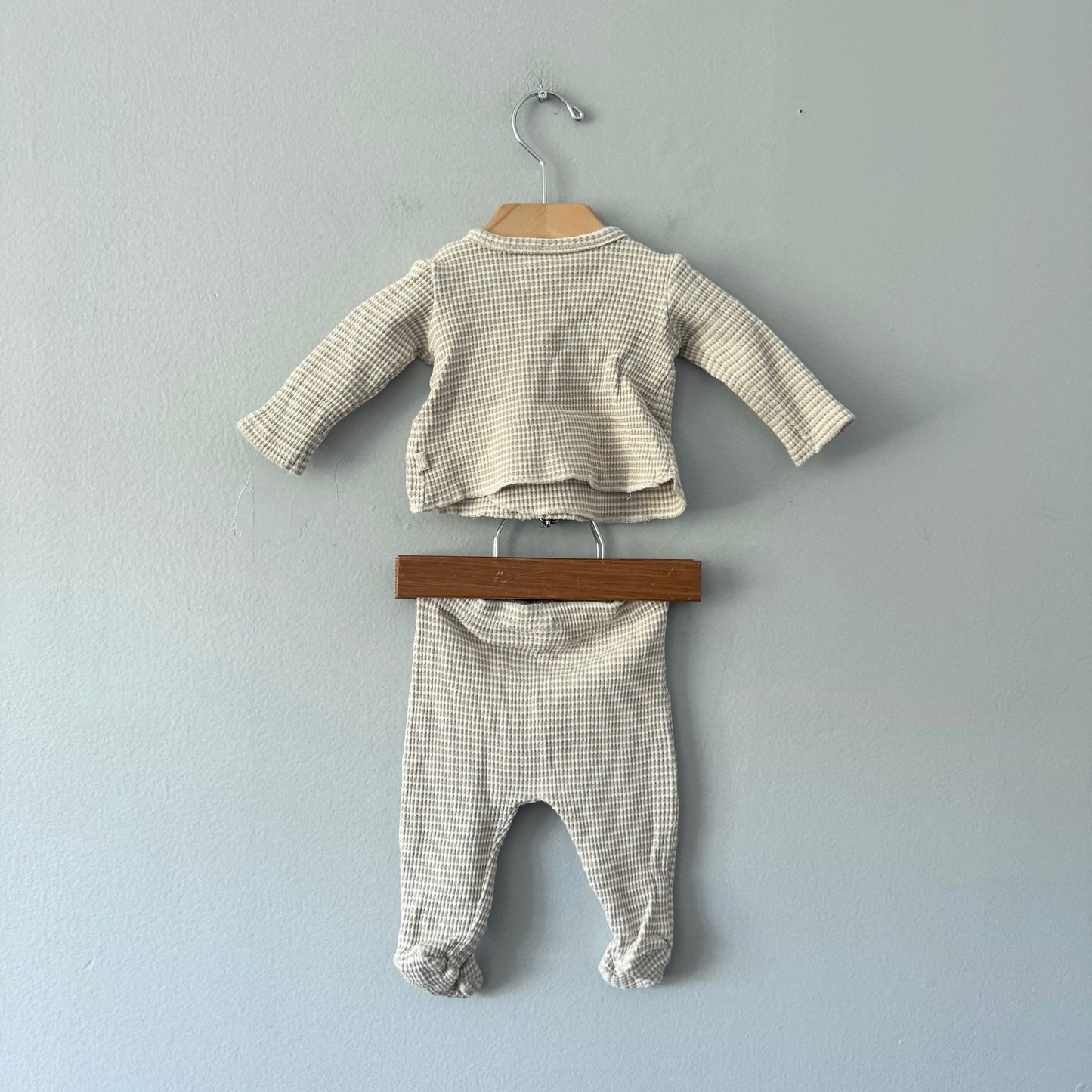 Snug / Beige white waffle set / 0-3M