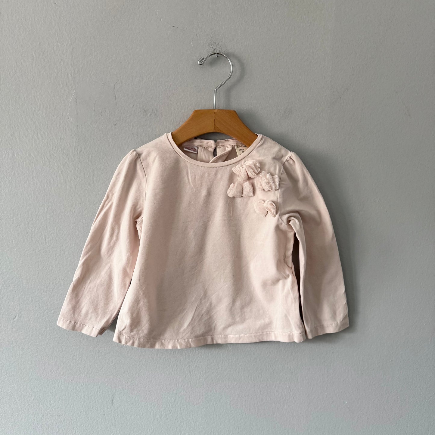 Zara / Light pink long sleeve top / 2-3Y