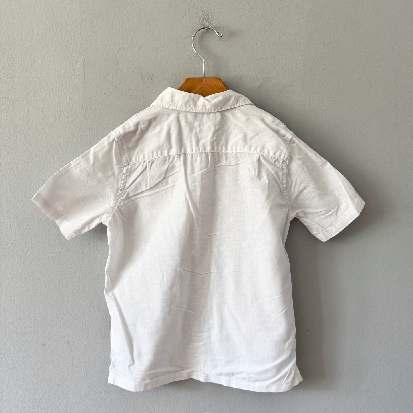 Gap / White linen cotton shirt / 6-7Y