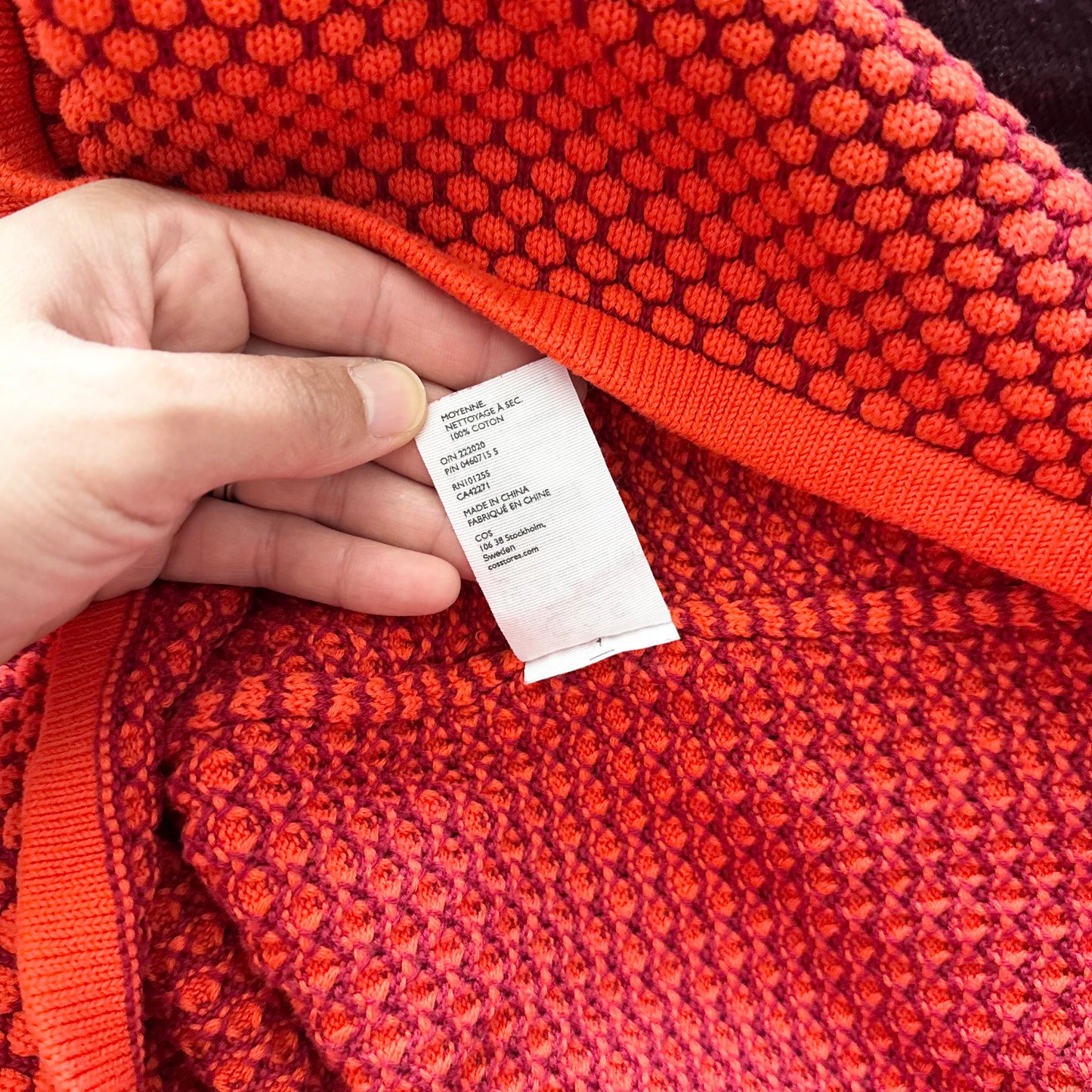COS / Orange x red knit dress / Women L