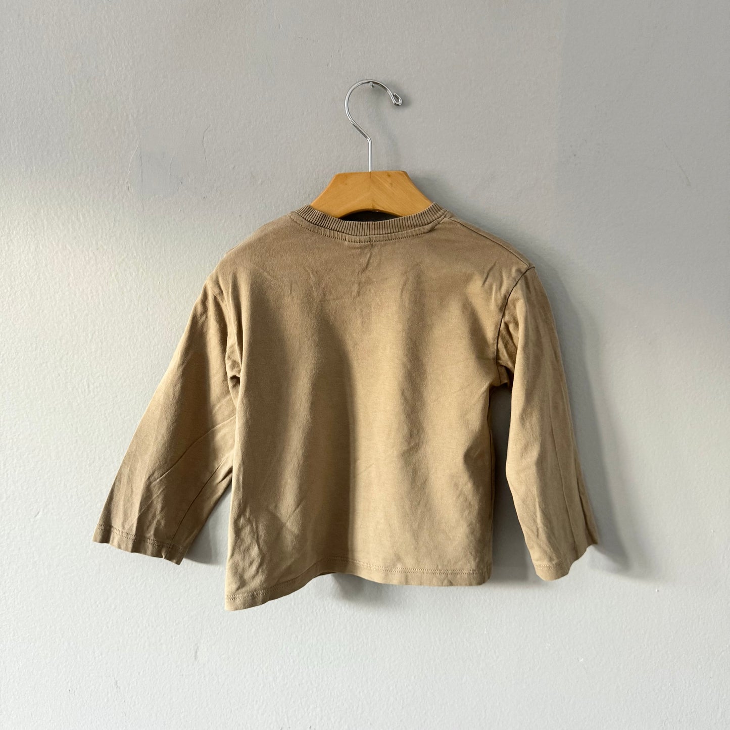 H&M / Chemise à manches longues marron clair / 18-24M