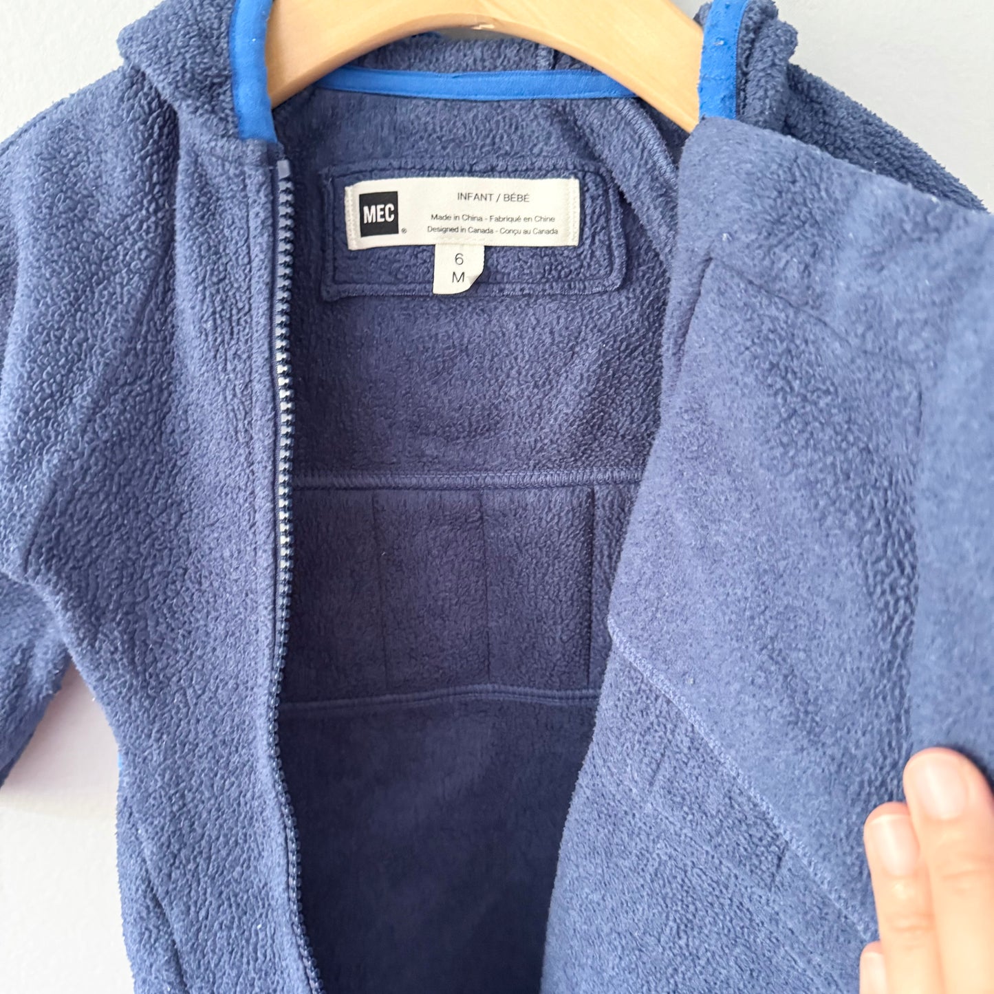 Mec / Navy fleece bunting suit / 6M