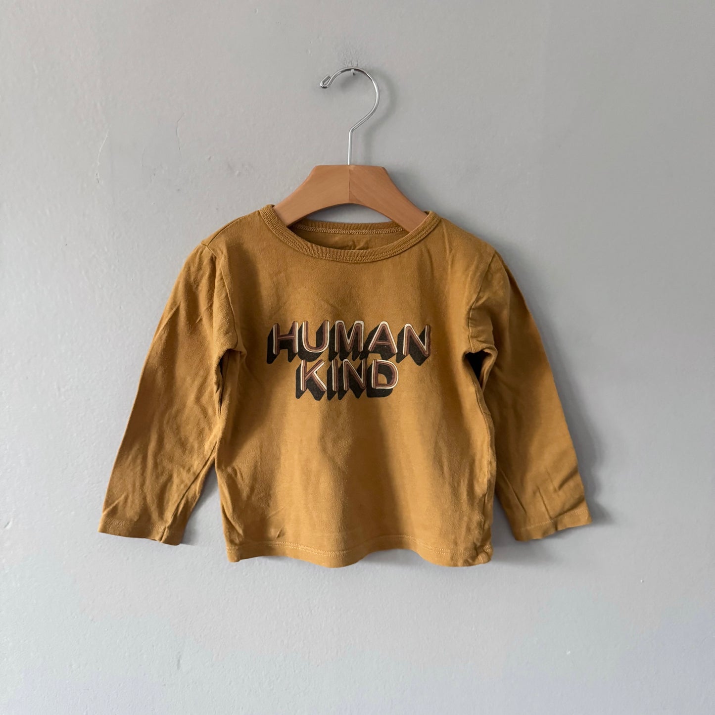 Mini mioche / Human Kind yellow long sleeve / 1-2Y