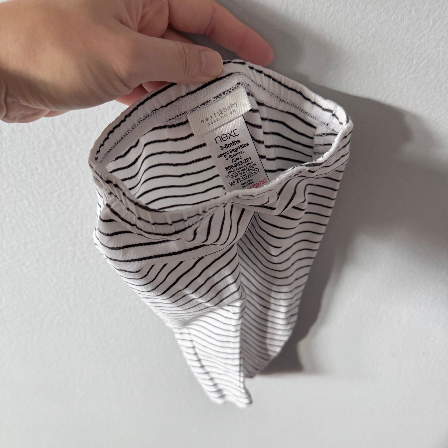 Next / Stripe leggings / 3-6M