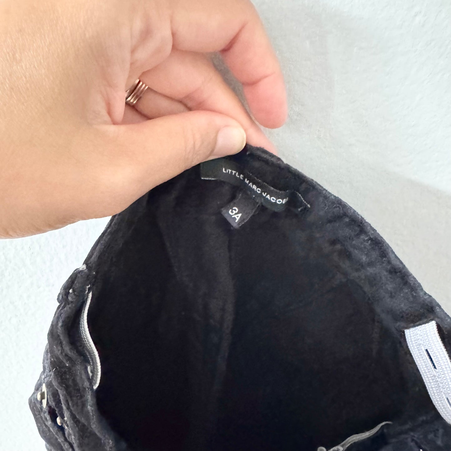 Little Marc Jacobs / Black velour pants / 3Y