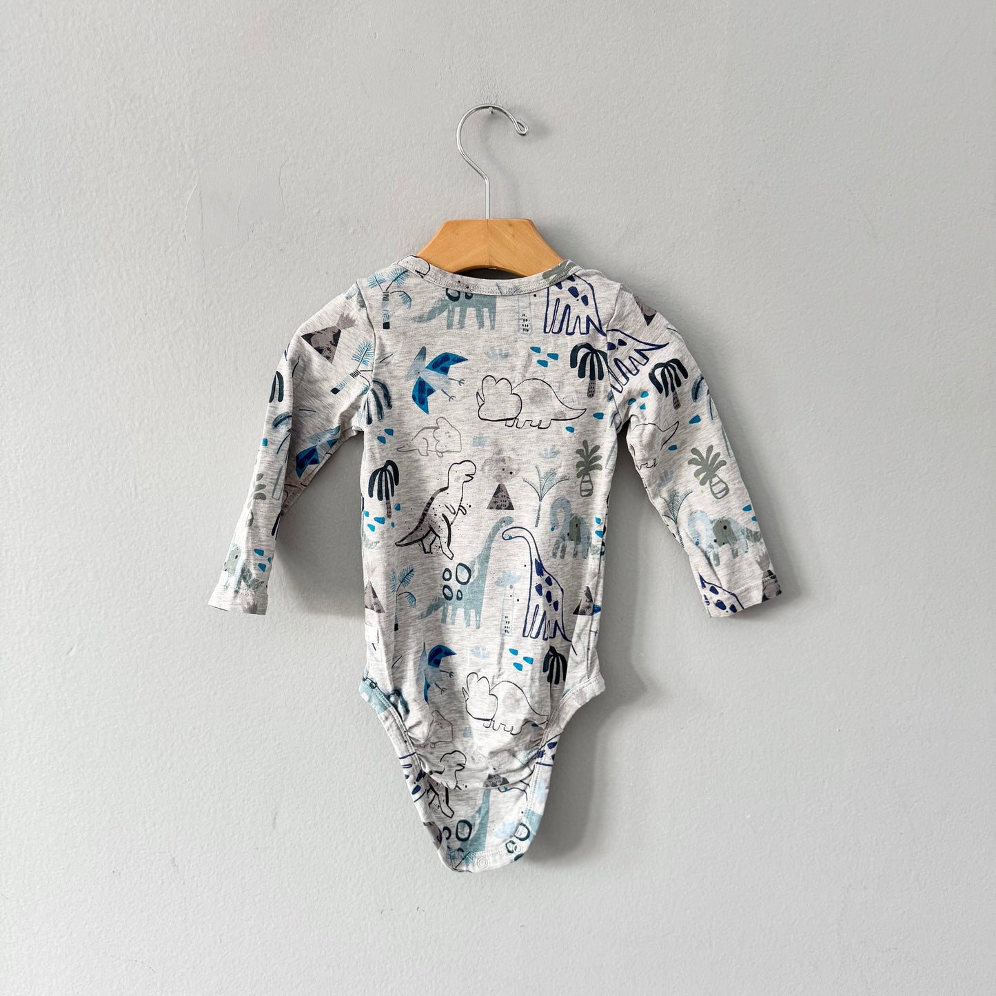 Loulou lollipop / Grenouillère gris clair x dinosaure / 6-12M