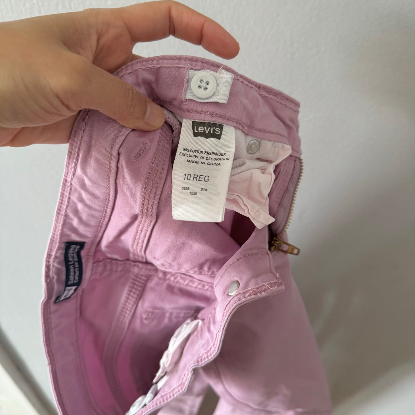 Levi's / Light purple sateen legging / 10Y