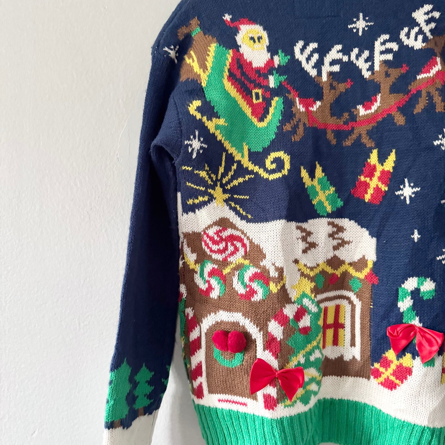 Happy Holidays / Pattern knit cardigan / 7-8Y