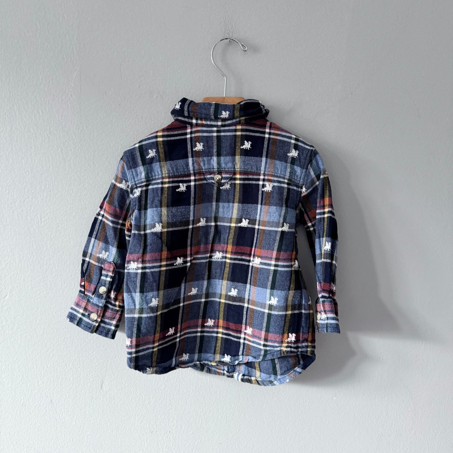 Hatley / Chemise en flanelle à carreaux bleu marine / 3 ans
