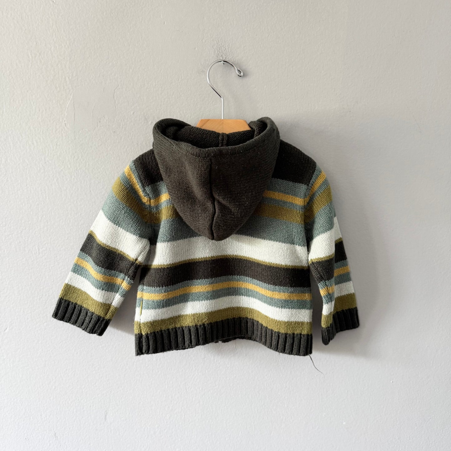 Premaman / Stripe knit zip up jacket / 18M