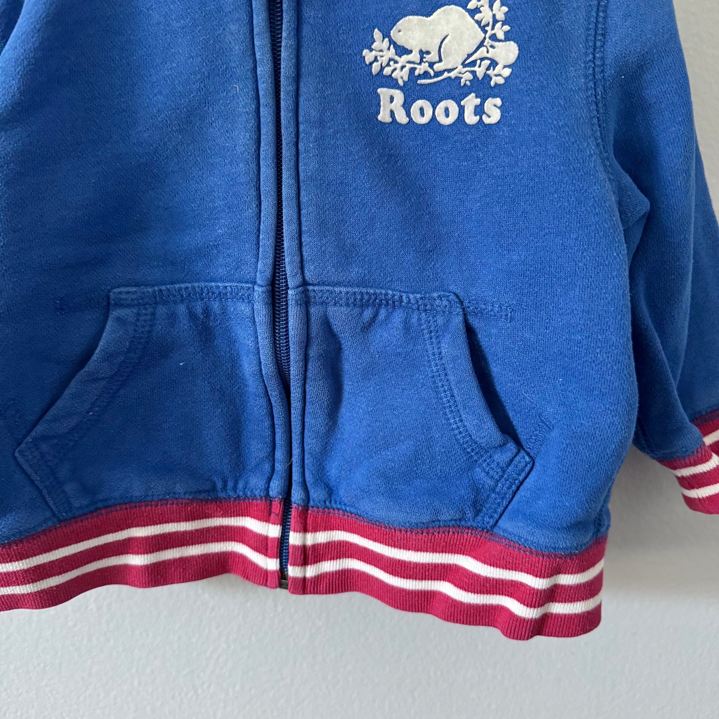 Roots / Blue x red zip up hoodie / 12-18M