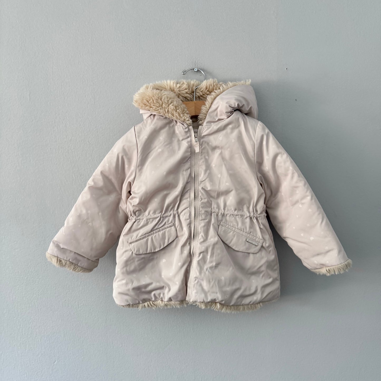 Zara / Sherpa lined zip up jacket / 18-24M