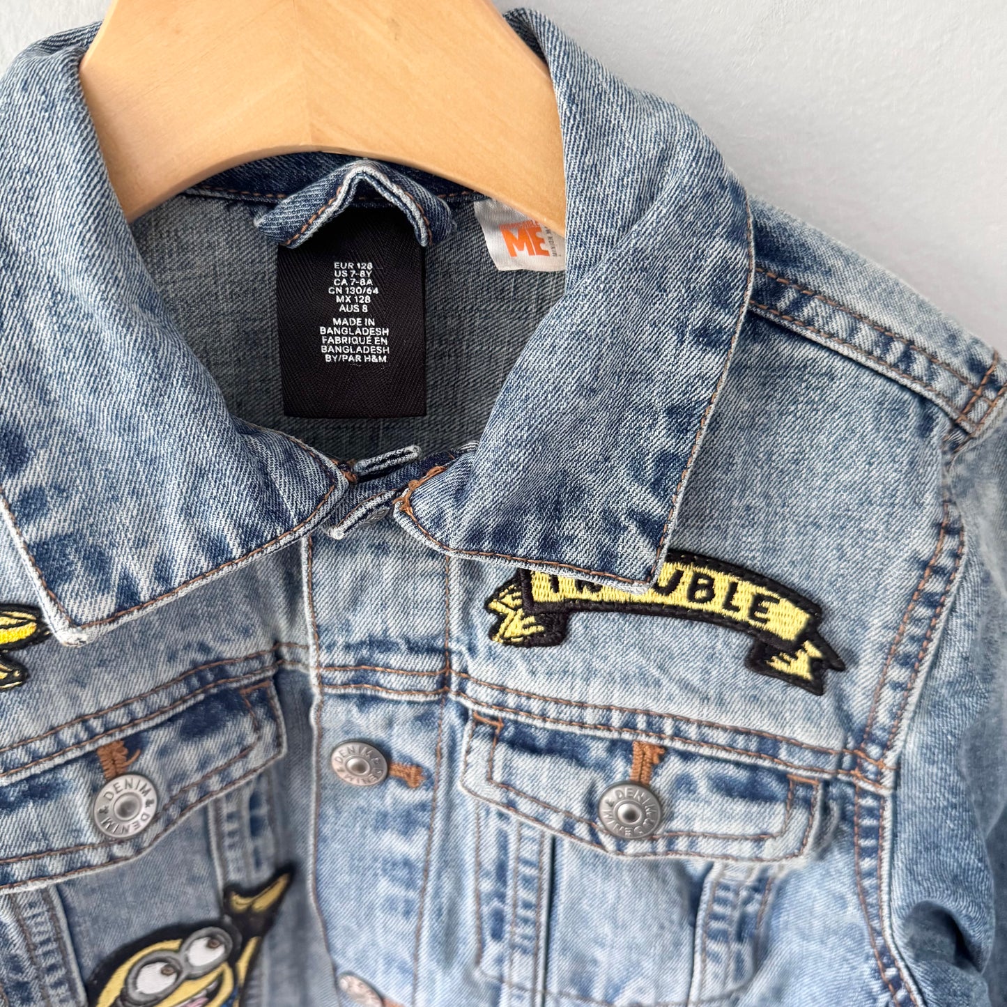 H&M / Minion denim jacket / 7-8Y