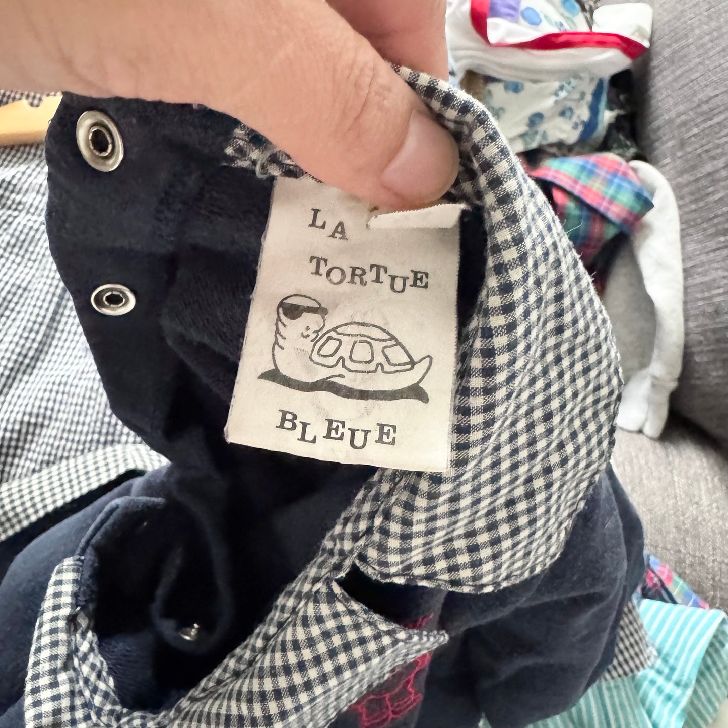 Vintage / La Tortue Bleue crew romper / 24M