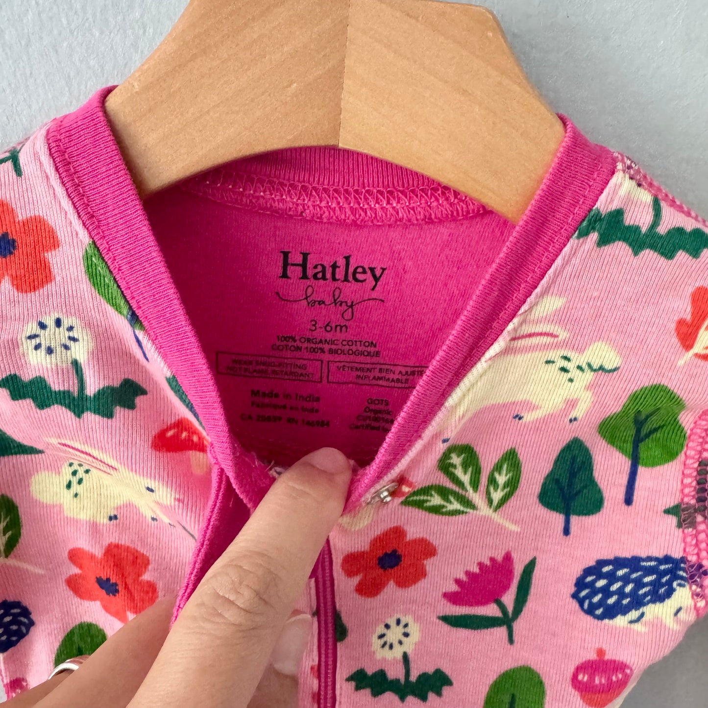 Hatley / Pink x bunny romper / 3-6M