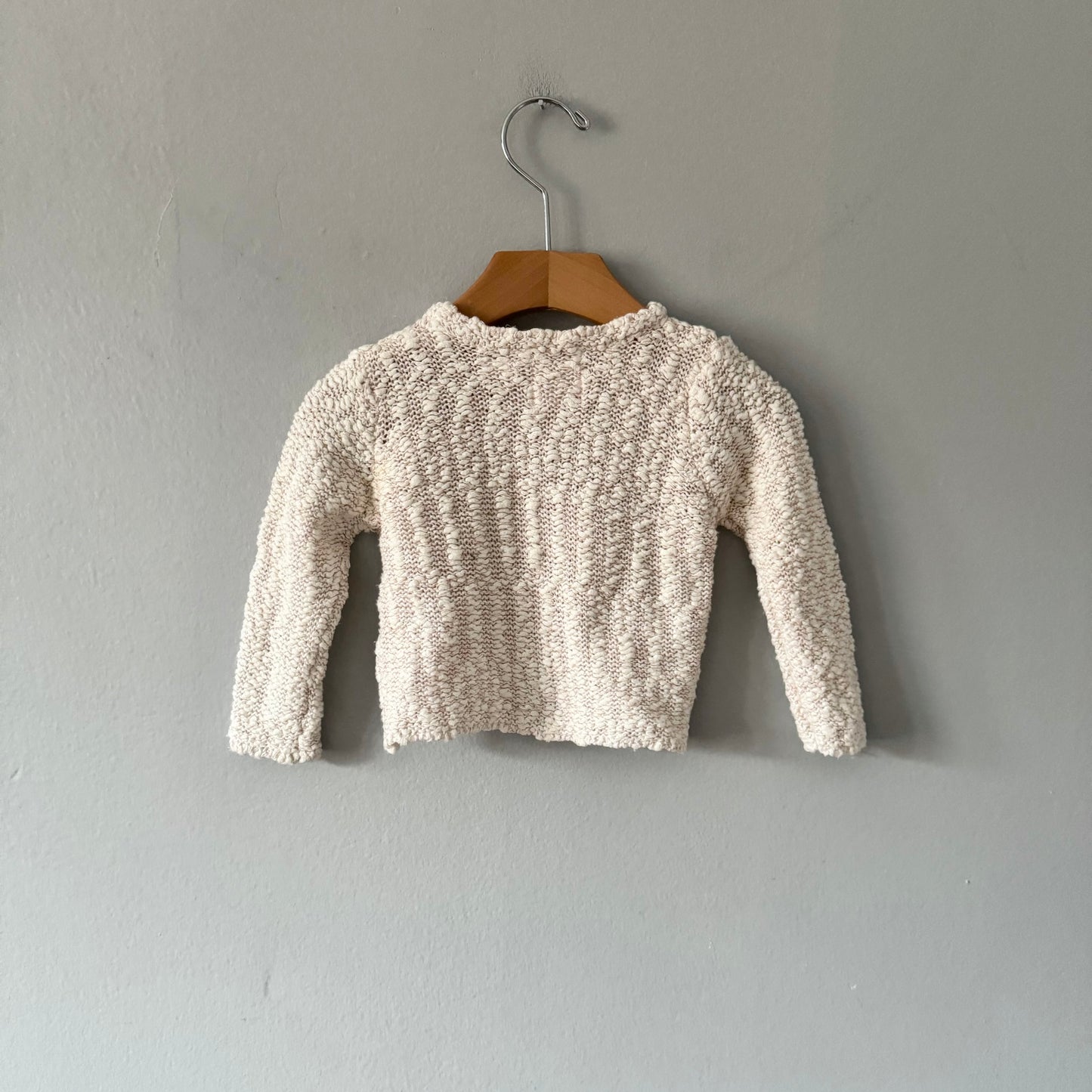 Zara / White x star knit cardigan / 6-9M