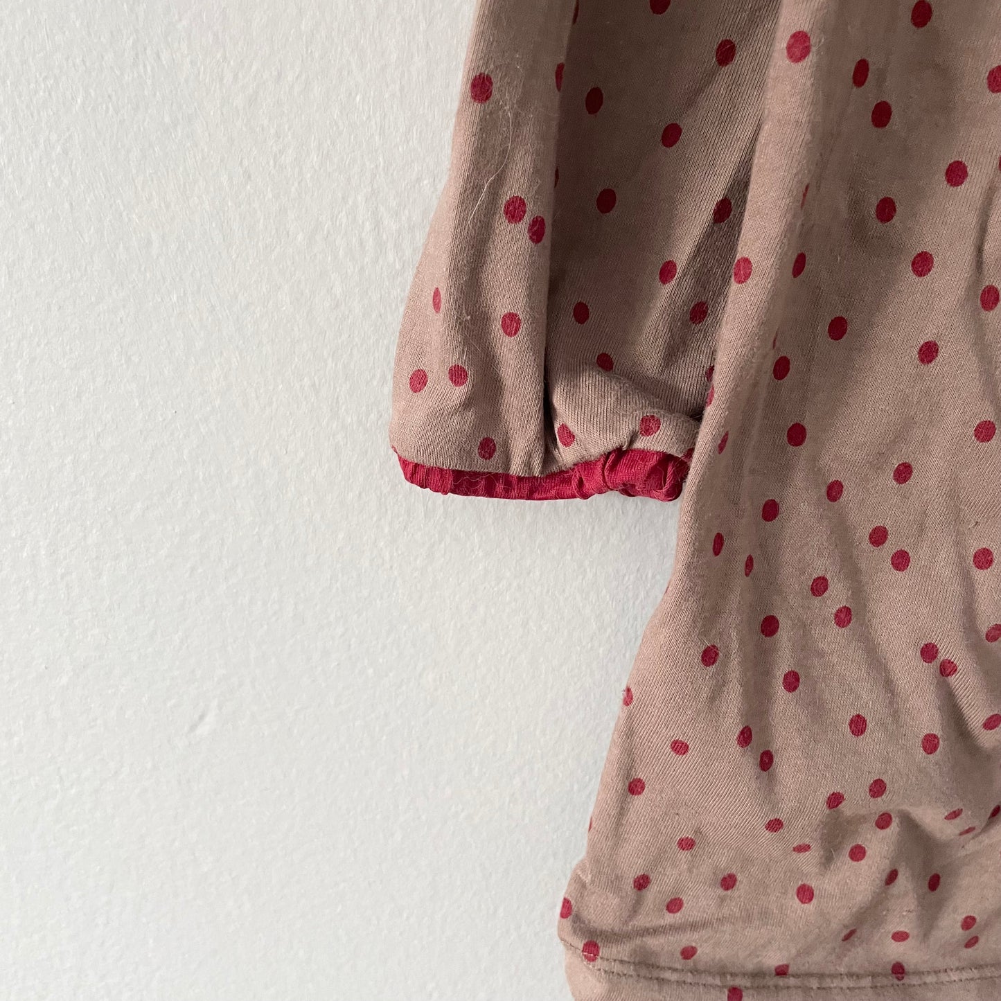 Hanna Andersson / Brown x dots long sleeve dress / 120cm(6-7Y)
