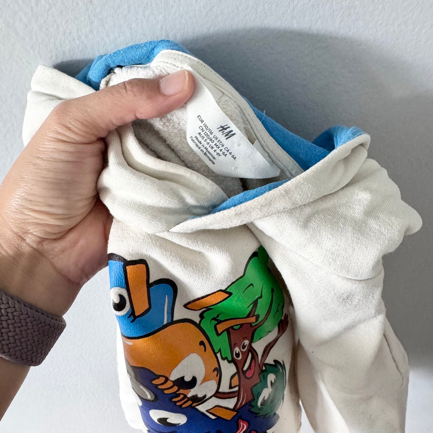 H&M / White x Photosynthesis hoodie / 4-6Y