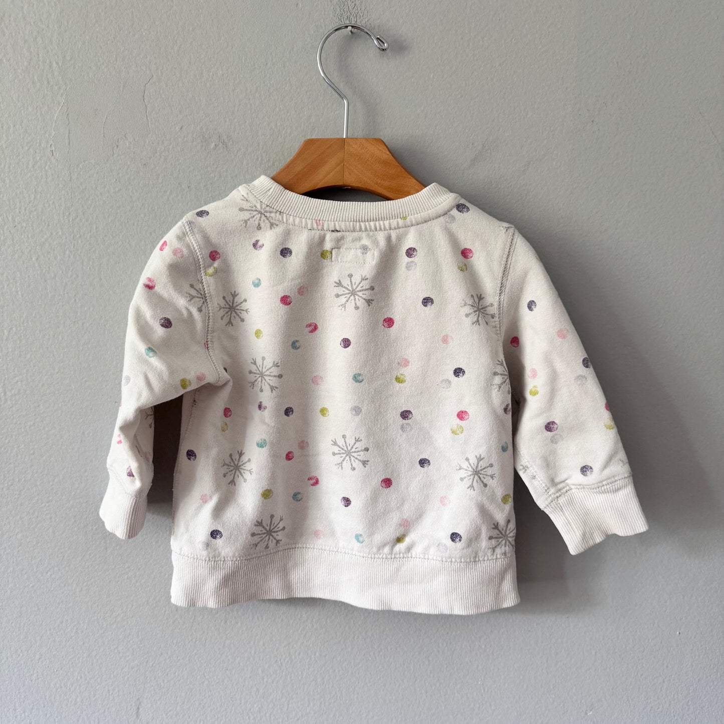 Roots / White x dots logo sweatshirt / 12-18M