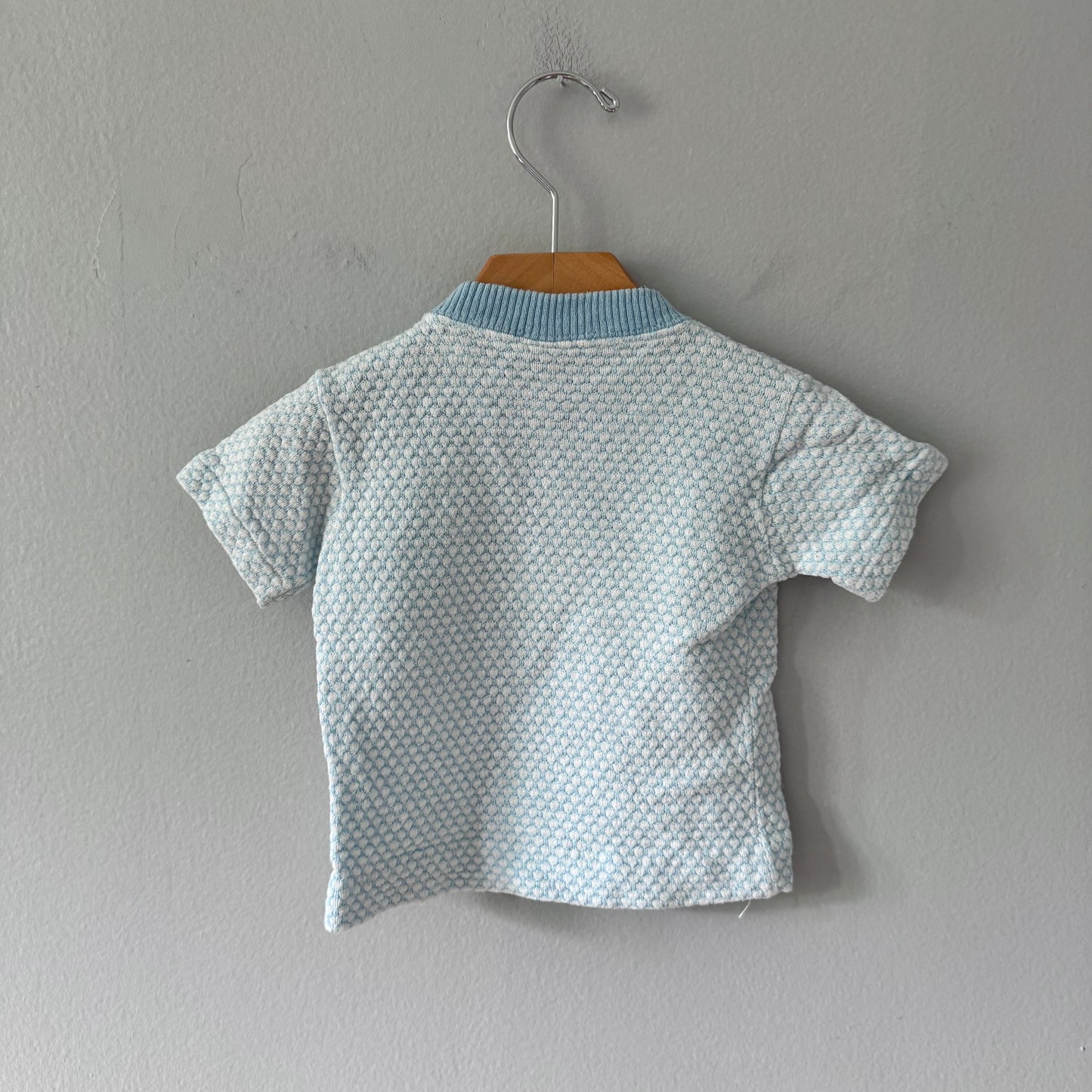 Vintage / Blue white knit top / NB