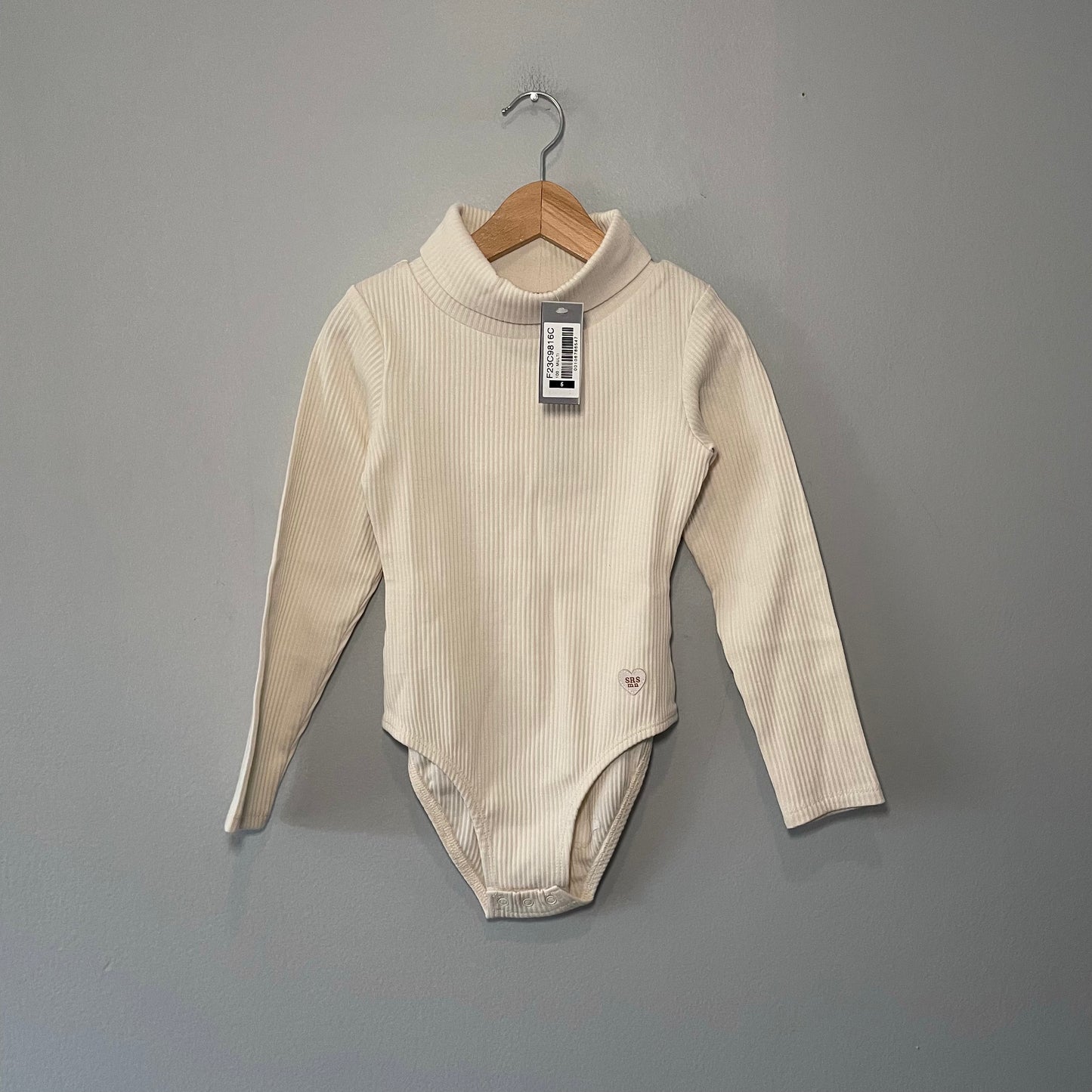 Souris Mini / Cream Bodysuit w/ turtle neck / 5Y - New with tag