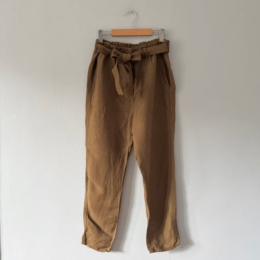 H&M / Brown linen x viscose pants / Women 10