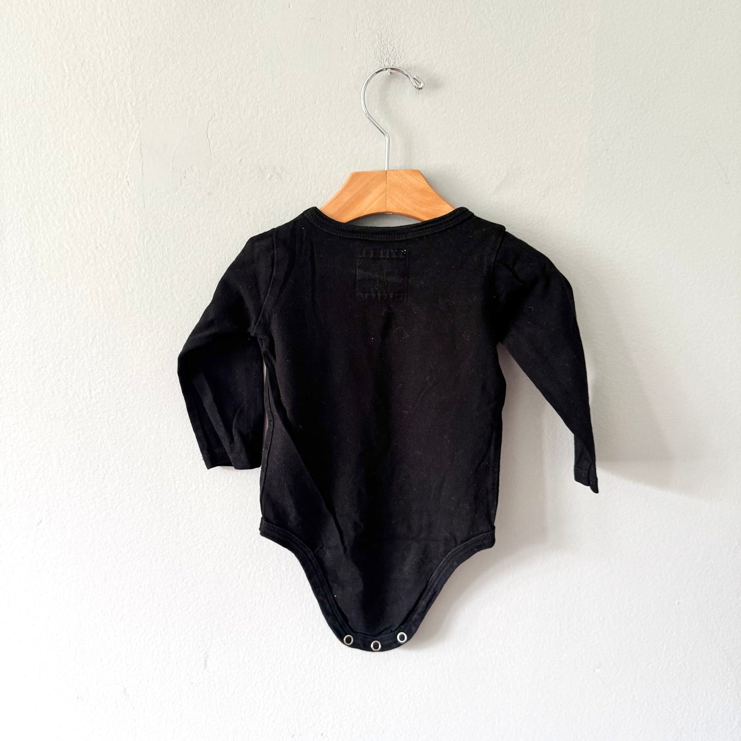 Mini mioche / Black long sleeve onesie / 6-12M